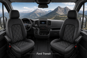 Ford Transit 1st Row Seat Covers with 1 Arm - Cargo Van / Wagon XLT / XL 2015-2026