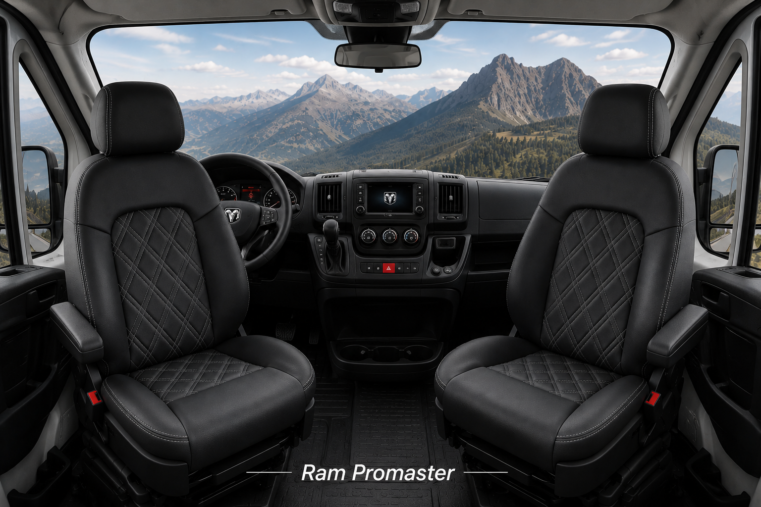 Ram ProMaster Seat Covers 1st Row - 1500 / 2500 / 3500 Cargo Van 2017-2026