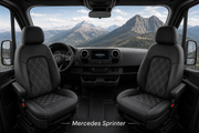 Mercedes Sprinter 1st Row Seat Back Covers - 2011-2017 Open Back Front Lean Backs