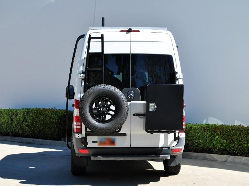 Mercedes Sprinter (2007-2018) Rear Door Driver Side Ladder ( Front View ) - Campervan HQ