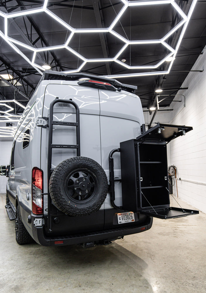 Rover Vans Tire Carrier & Ladder Combo for Ford Transit