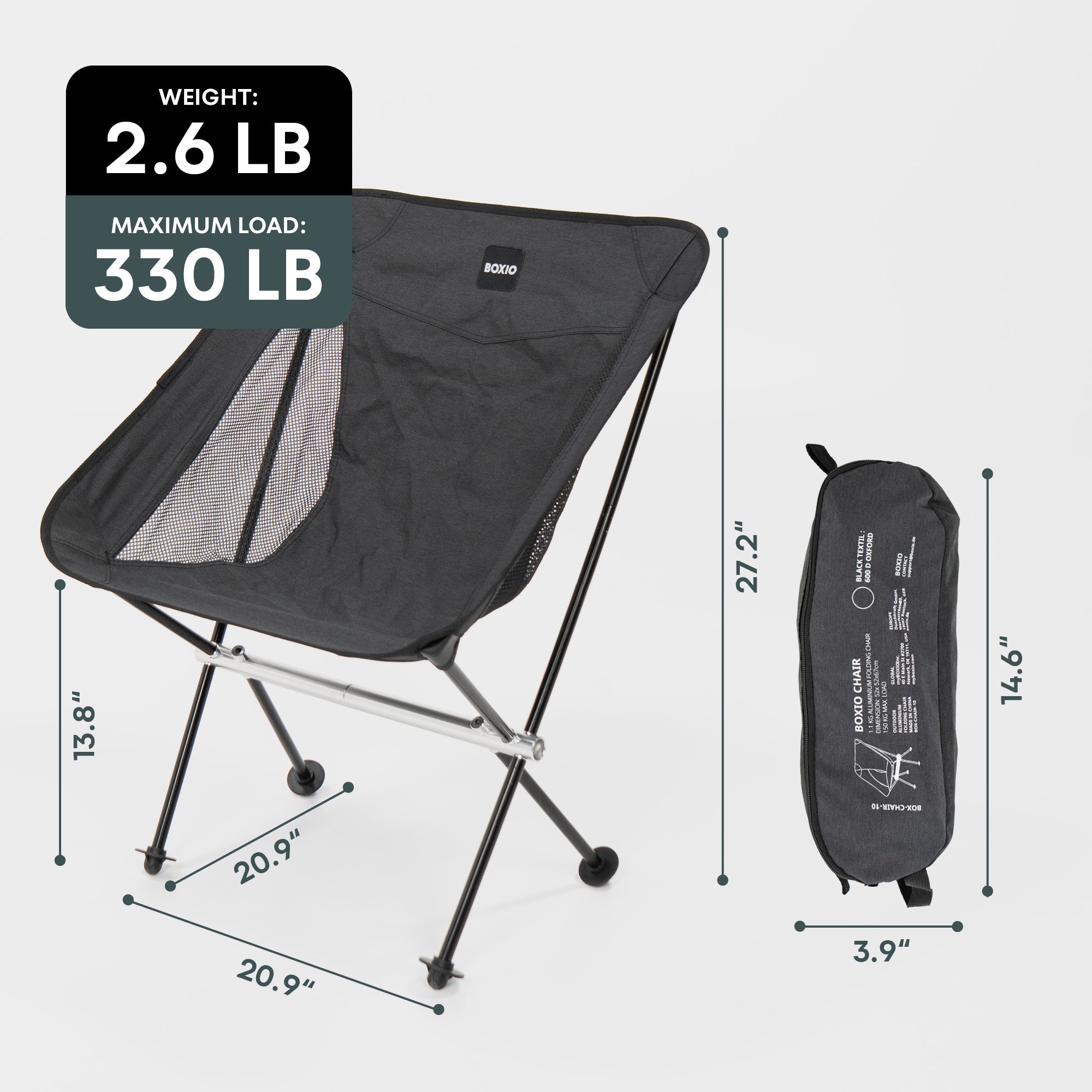 Boxio Camping Chairs Set with Box