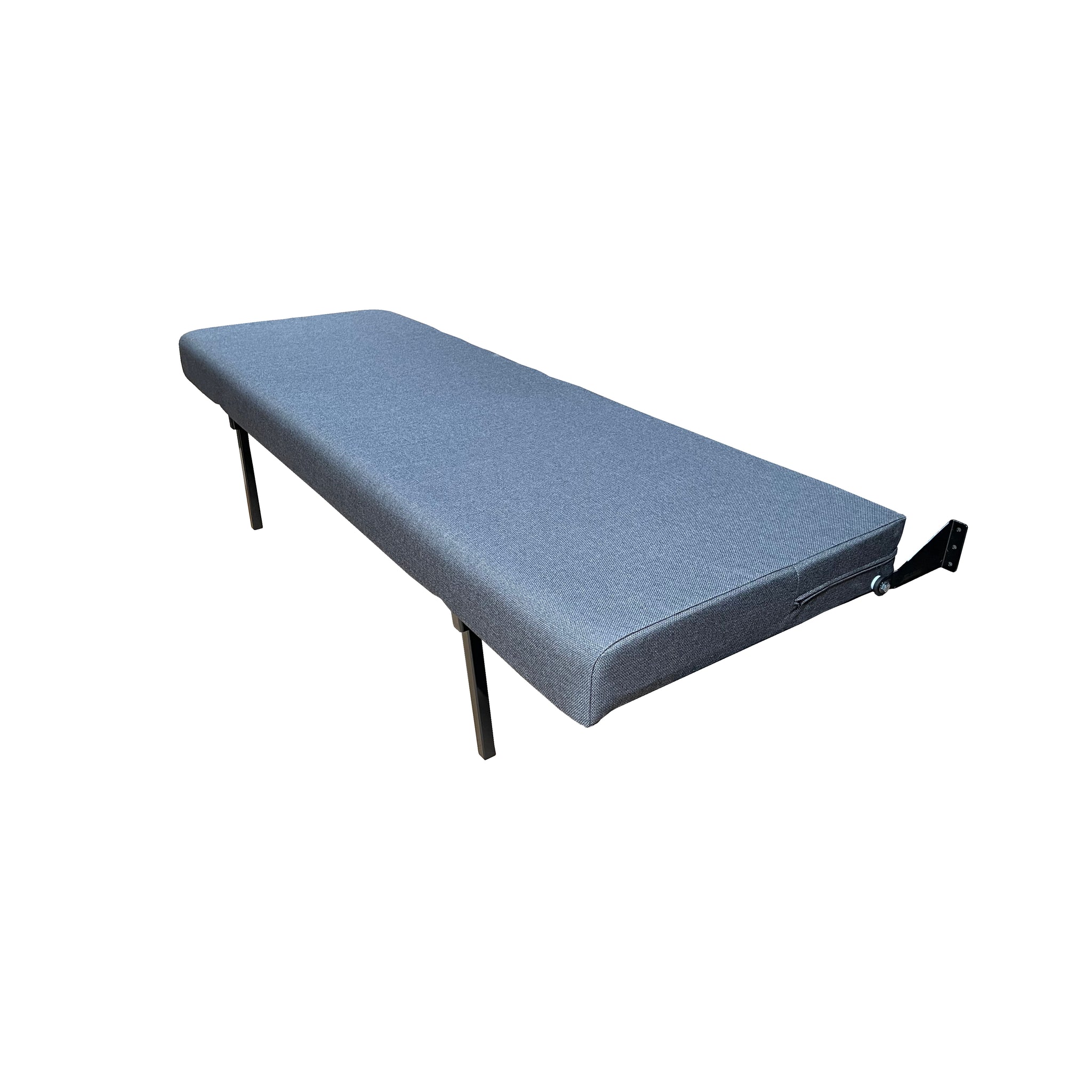 RB Components 76" Folding Bench Seat - Charcoal Cloth