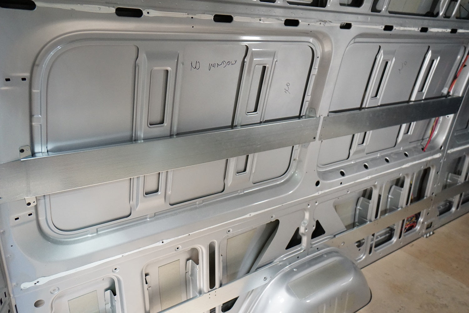 RB Components 2007+ Sprinter Van 170 - 43" - 45" High Panel Bed Wall Brace Kit