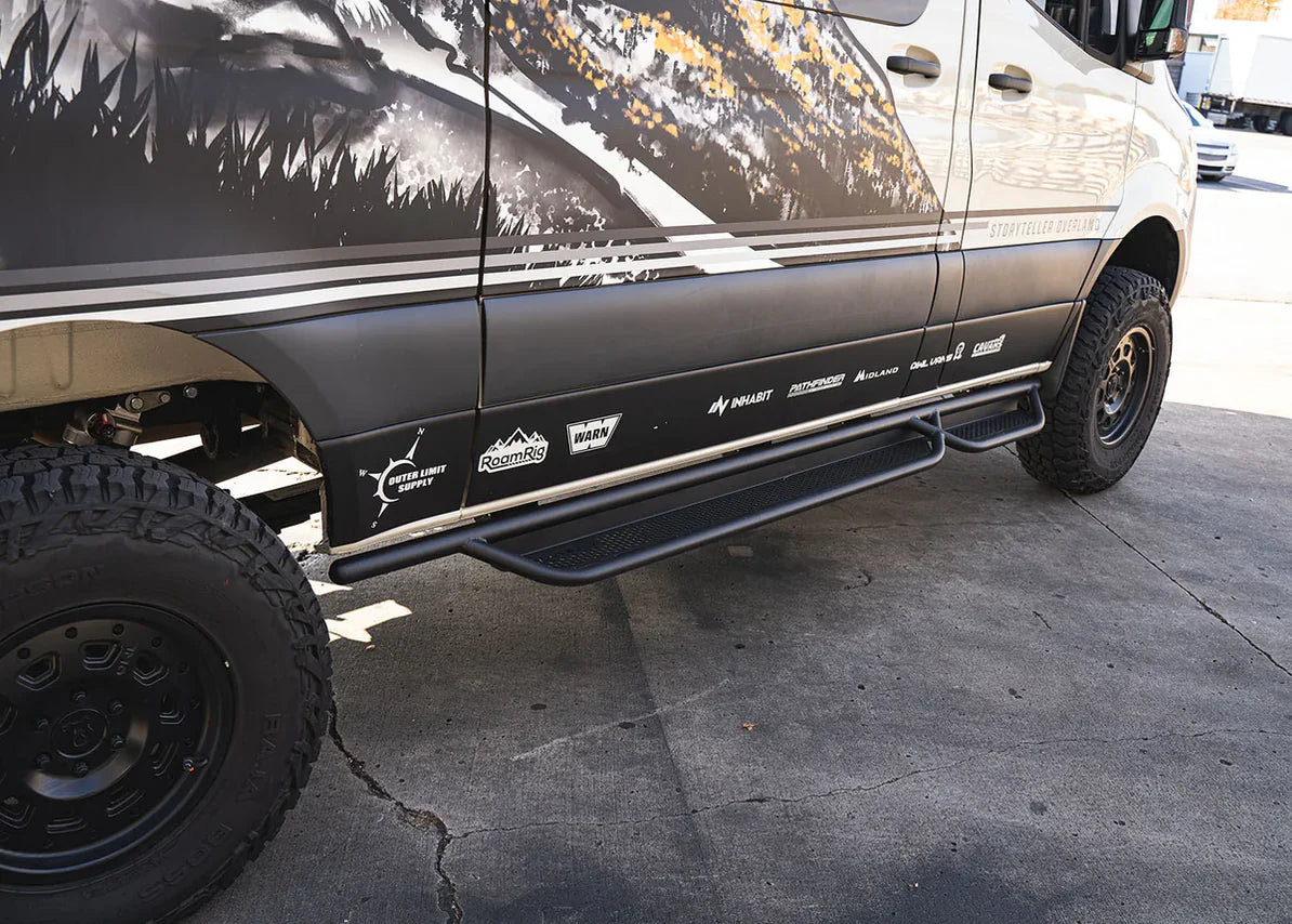 RoamBuilt 2019+ Sprinter Side Steps and Bumper Bundle