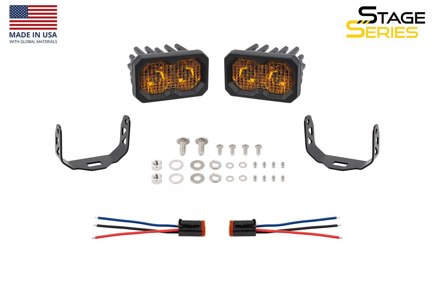 Diode Dynamics C2 2.0 Sport Yellow Flood Standard ABL (Pair)-8