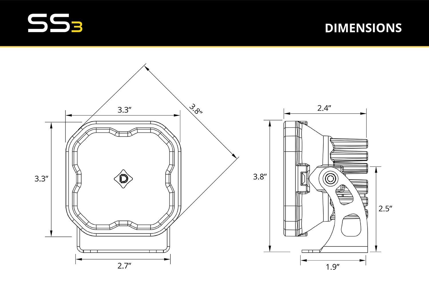 Diode Dynamics SS3 Pro ABL White SAE Fog (Pair)-9