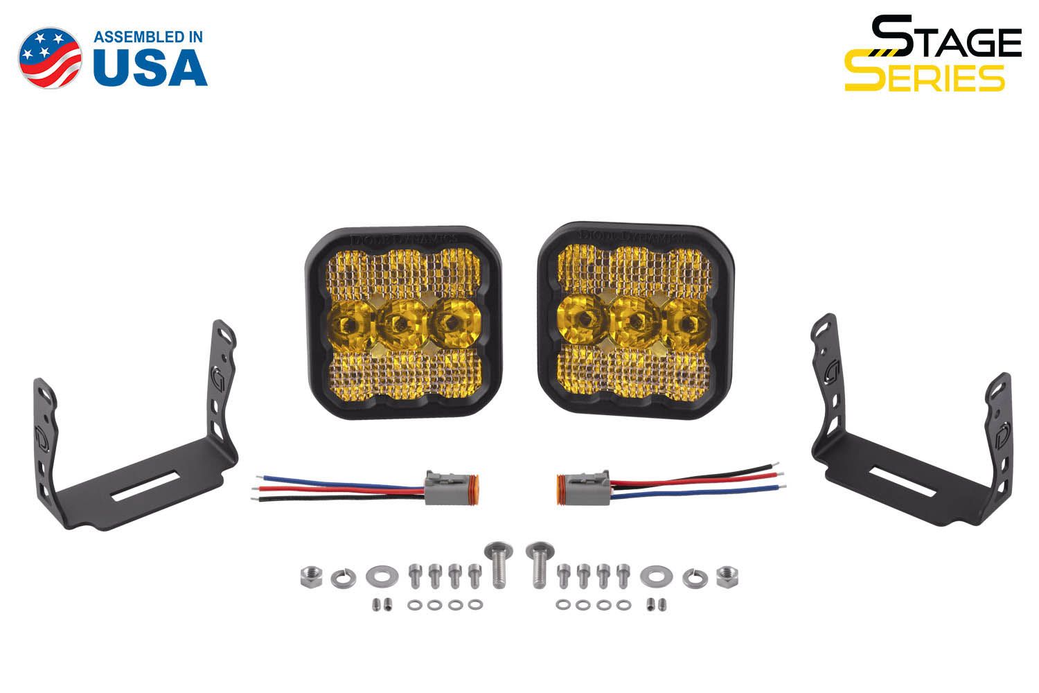 Diode Dynamics SS5 LED Pod Sport Yellow Combo (Pair)-6