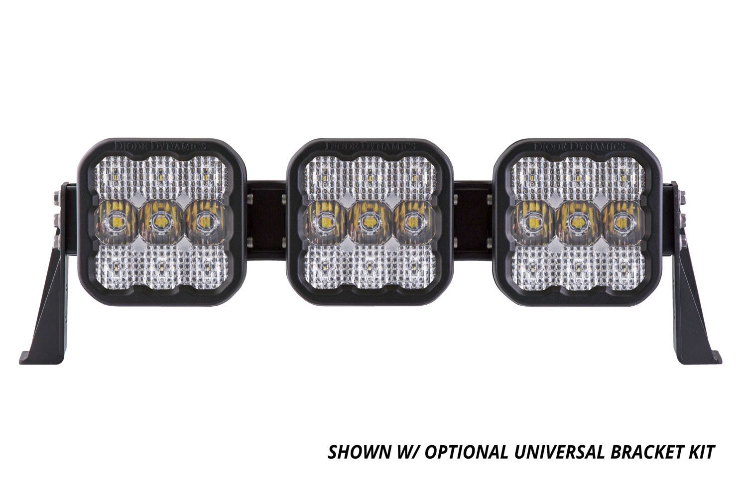 Diode Dynamics SS5 Sport Universal CrossLink 3-Pod Lightbar Yellow Combo-3