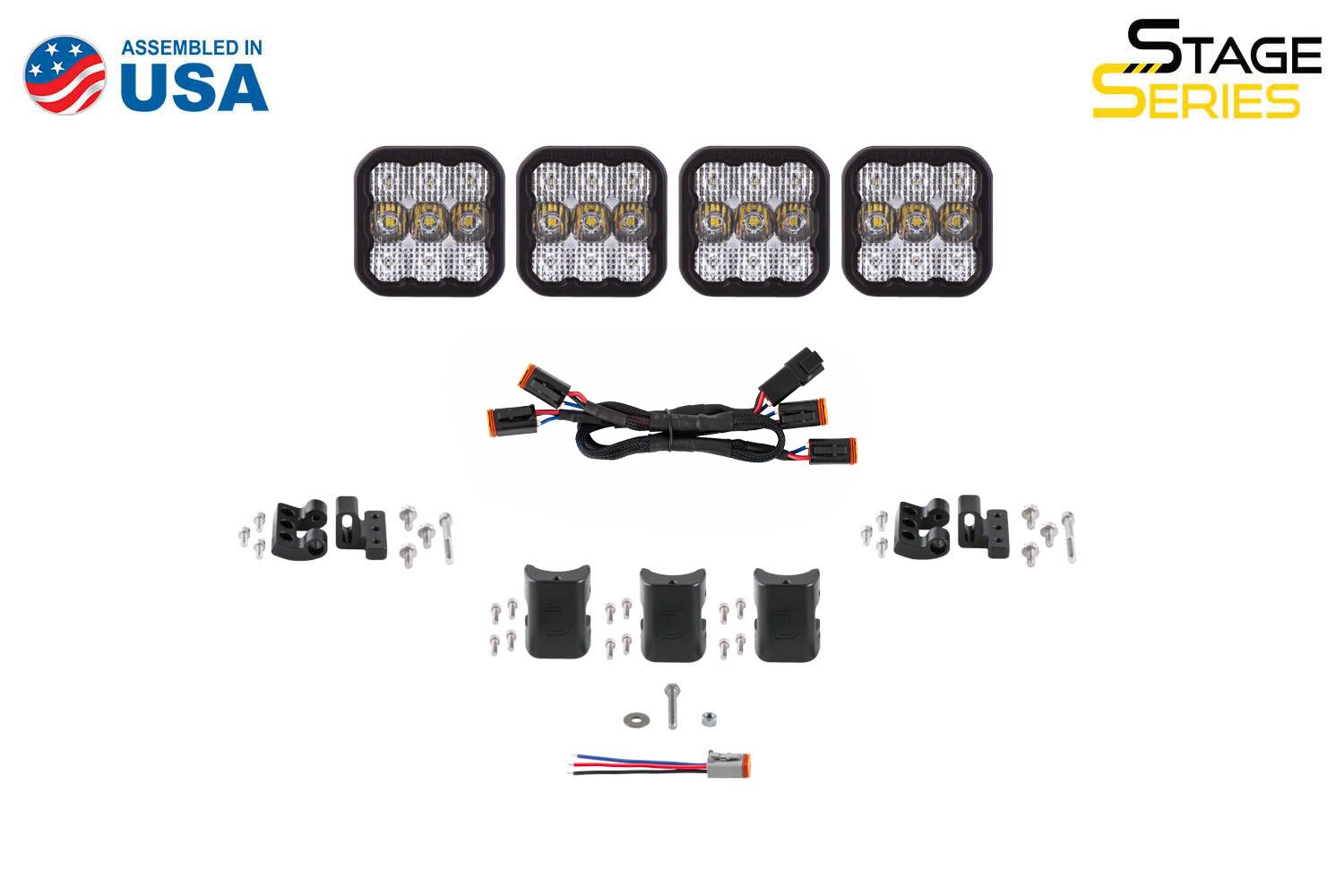 Diode Dynamics SS5 Sport Universal CrossLink 4-Pod Lightbar White Driving-4