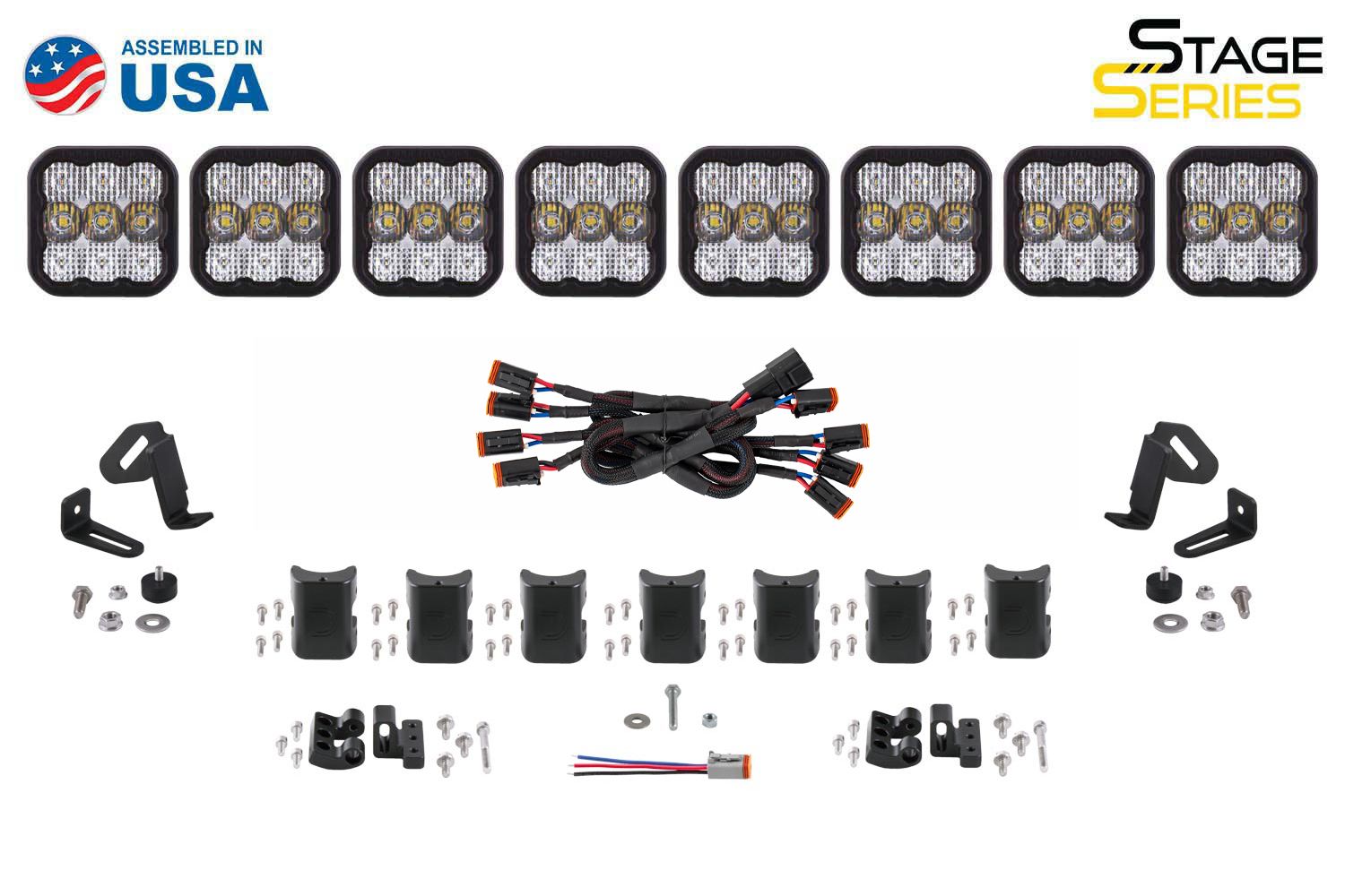Diode Dynamics SS5 Sport Universal CrossLink 8-Pod Lightbar White Driving-5
