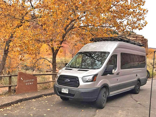 Ford Transit Roof Rack (148"EXT)_ Double Loop Roof Rack with Slats - Campervan HQ