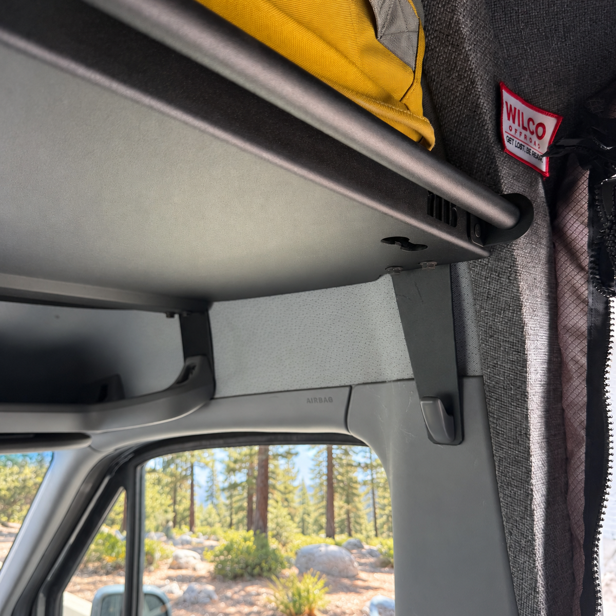 RB Components 2019+ Sprinter Van Headliner Shelf - Small Version Raised