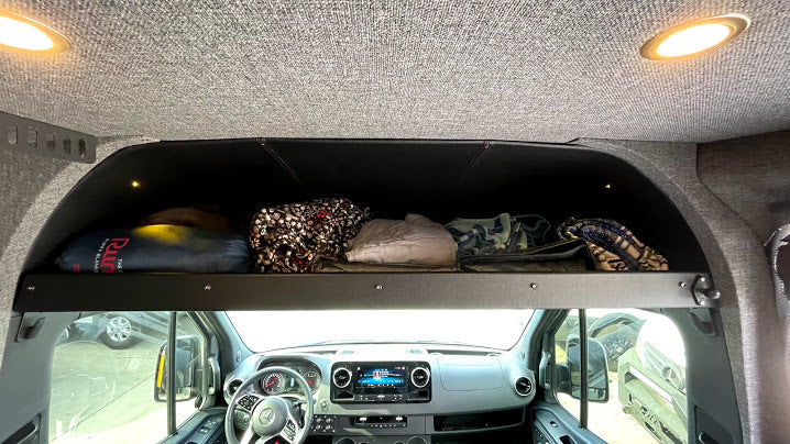 RB Components 2019+ Sprinter Van Headliner Shelf - Standard Lower Mounted