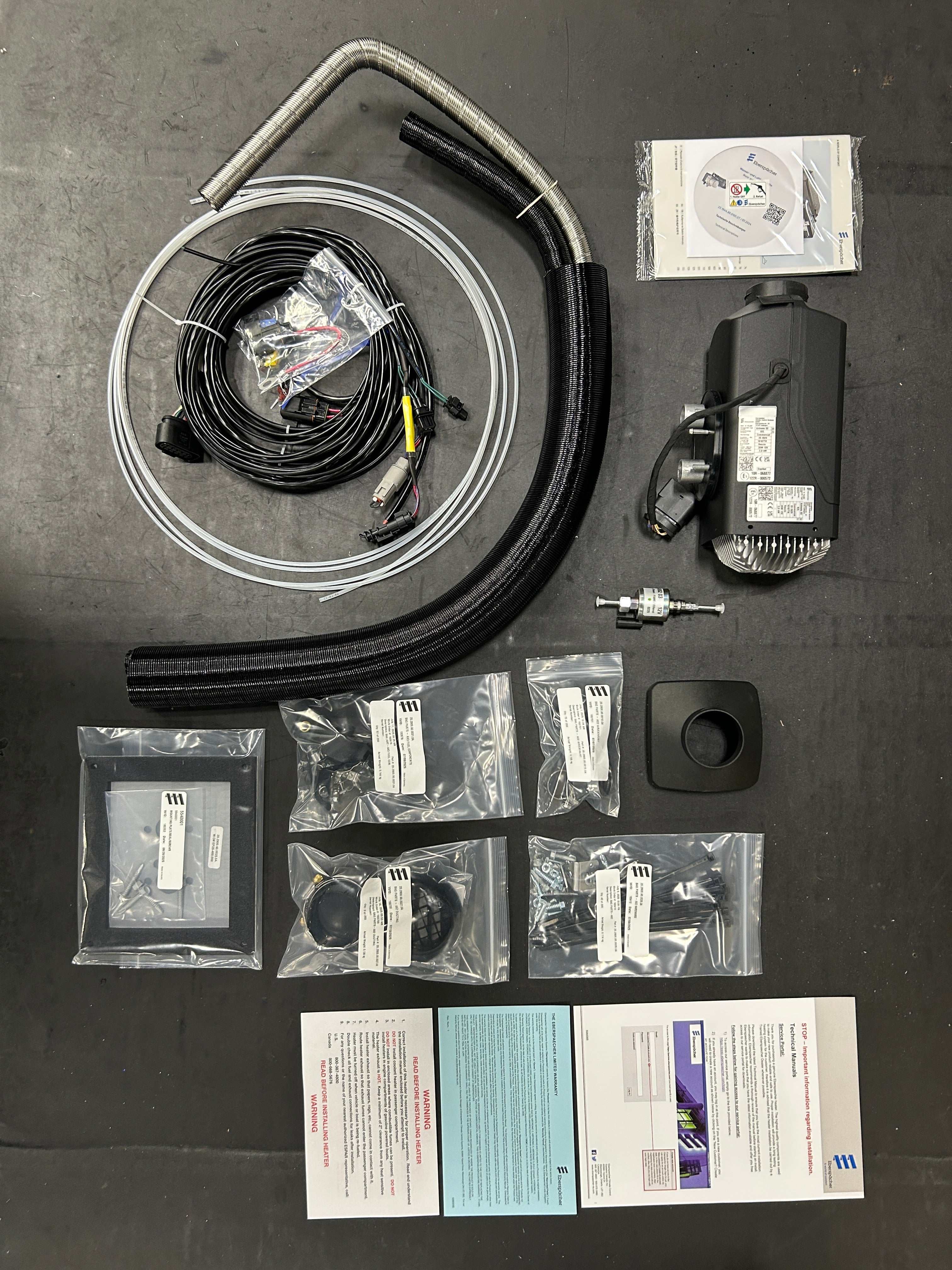 Espar Airtronic AS3-B2L Air Heater with Ford Transit Install Kit (Gas)