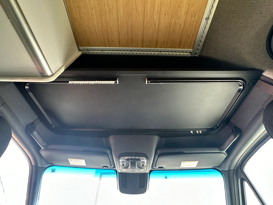 Tec Vanlife Aluminum Headliner Shelf for Sprinter | Built-in Curtain Rails