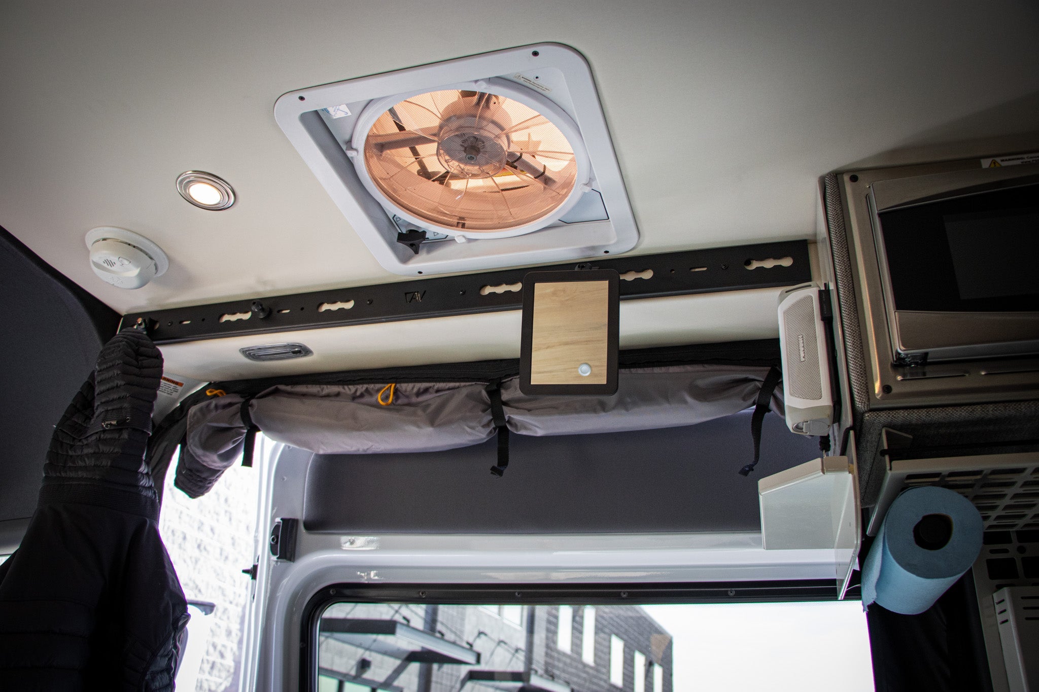 Canyon Adventure Vans L-Track PRO for Overhead Sliding Door for Storyteller Overland Mode