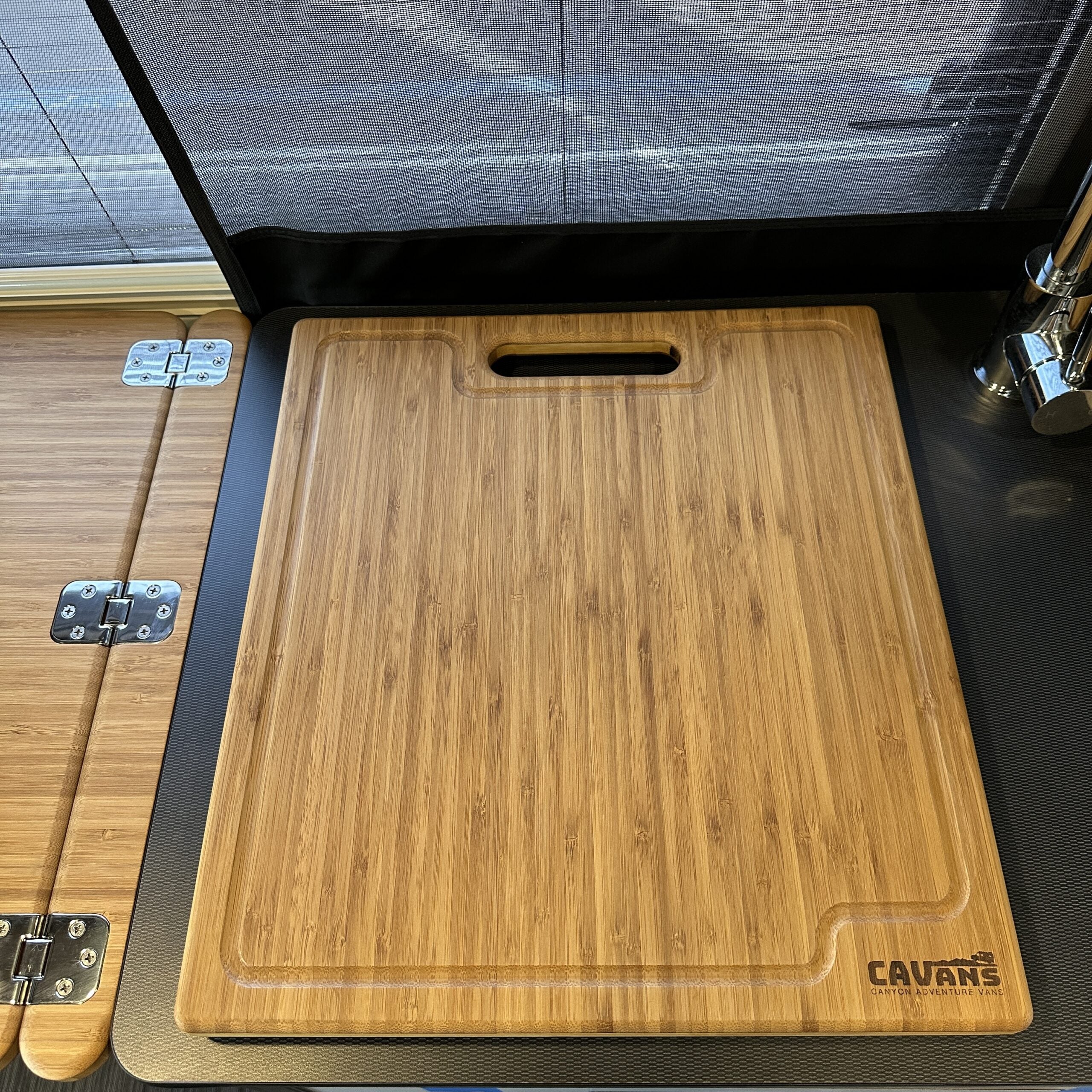 Canyon Adventure Vans Bamboo Cutting Board - Natural