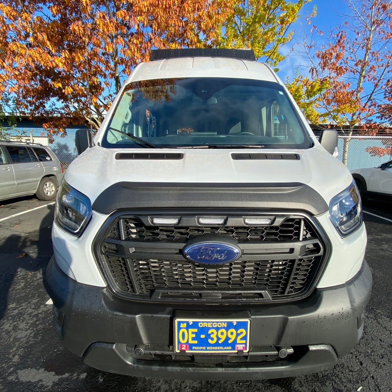 Aero Hood Spoiler for Ford Transit 2021+ – Paint Protection and Debris Deflection