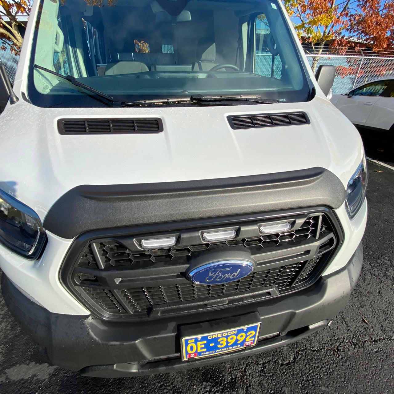 Aero Hood Spoiler for Ford Transit 2021+ – Paint Protection and Debris Deflection