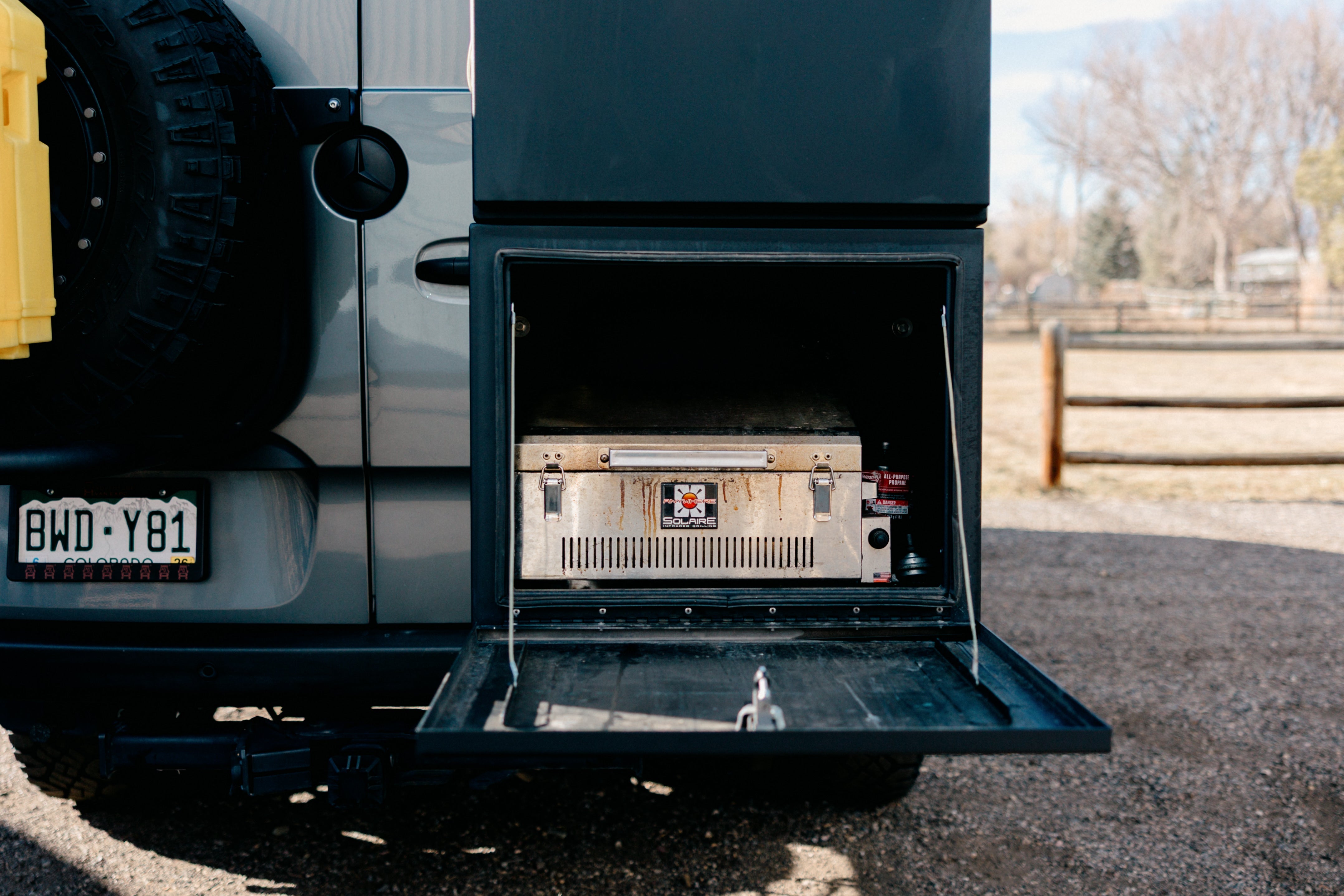 Exterior Box with Drop Down Door