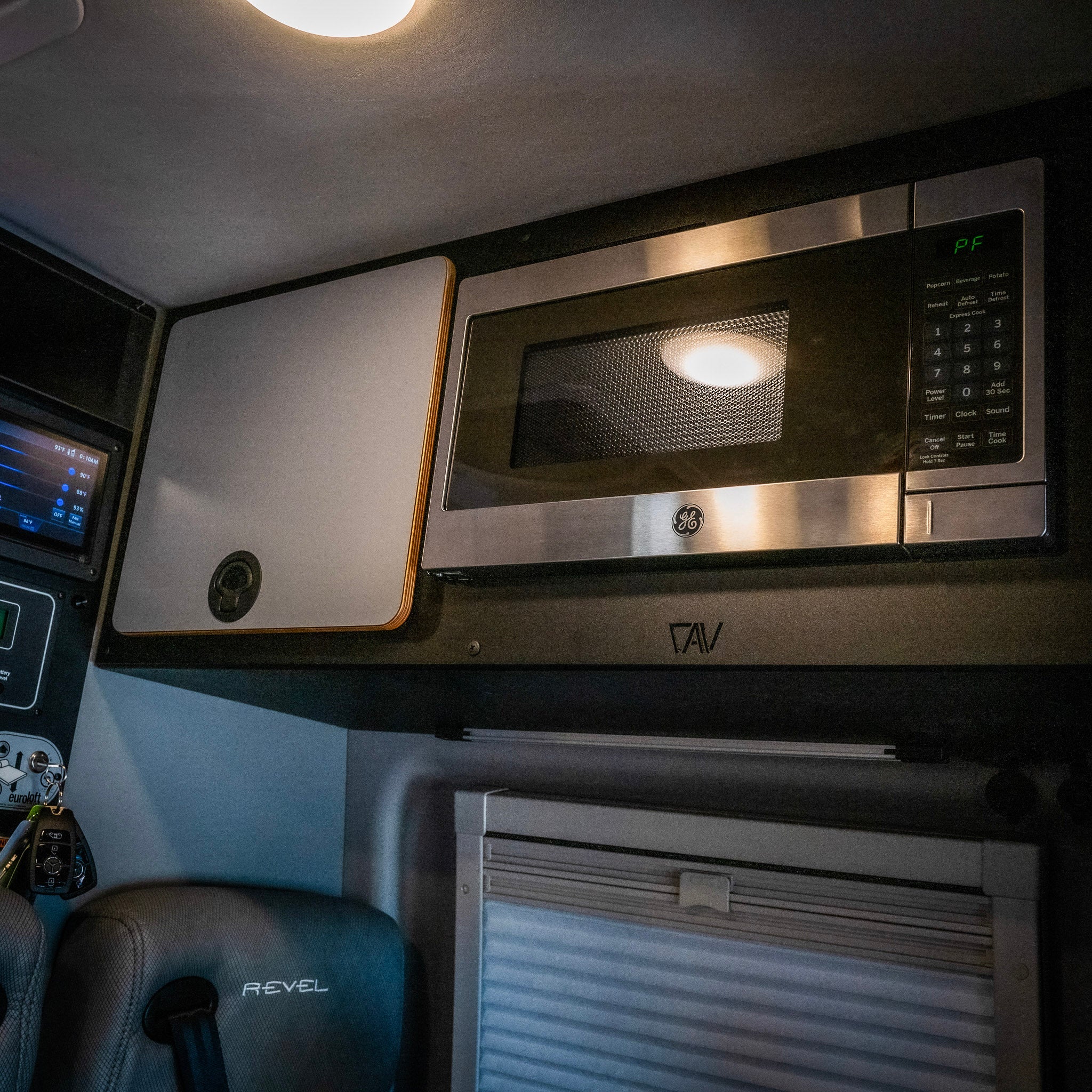 Canyon Adventure Vans Microwave Overhead Cabinet Kit 2025 Revel