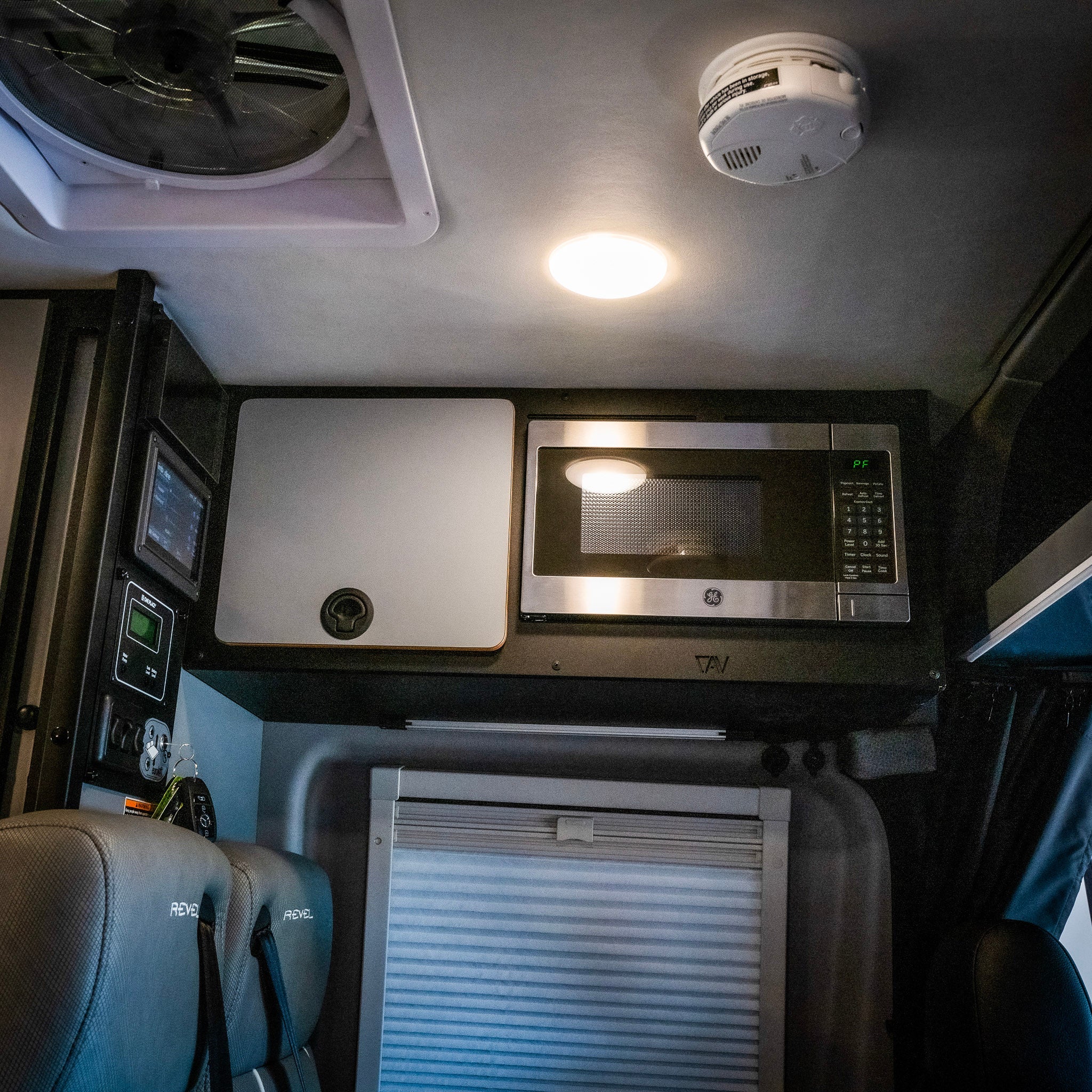 Canyon Adventure Vans Microwave Overhead Cabinet Kit 2025 Revel
