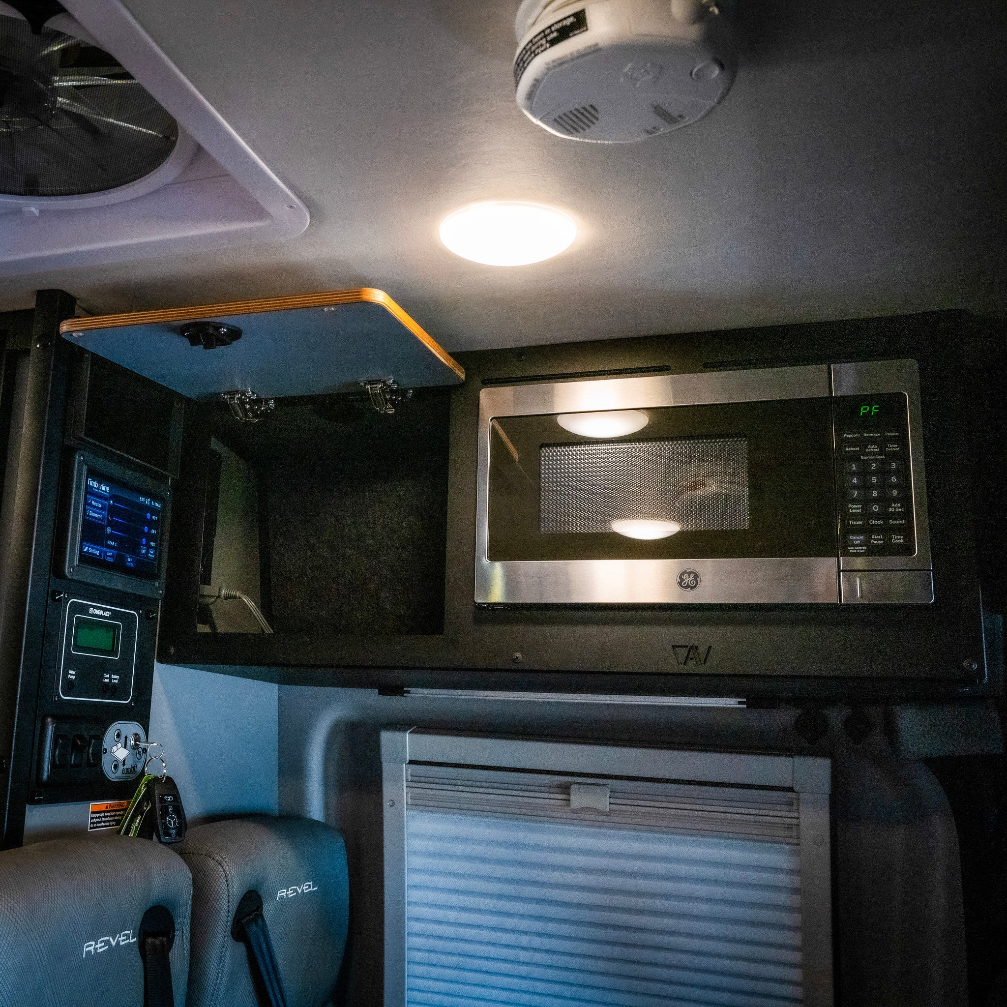 Canyon Adventure Vans Microwave Overhead Cabinet Kit 2025 Revel