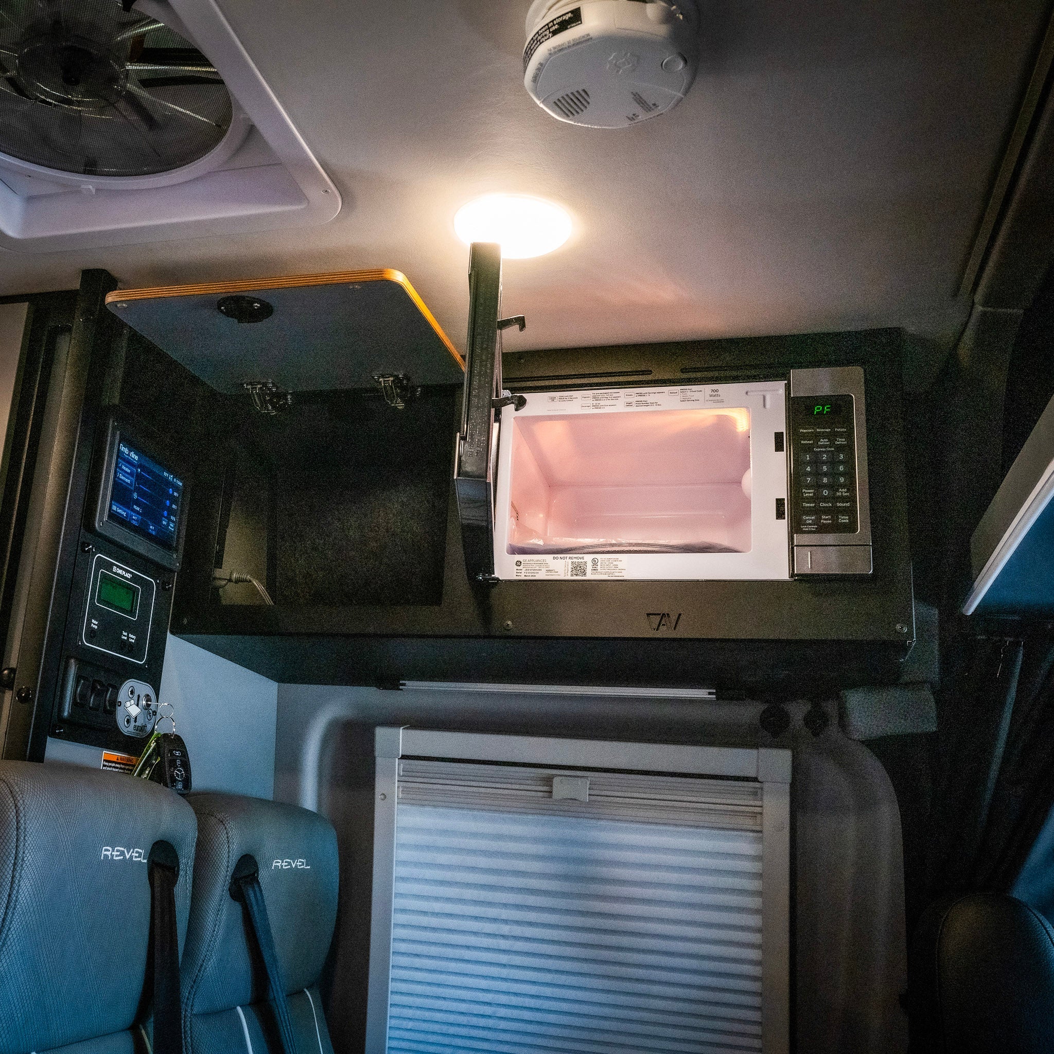 Canyon Adventure Vans Microwave Overhead Cabinet Kit 2025 Revel