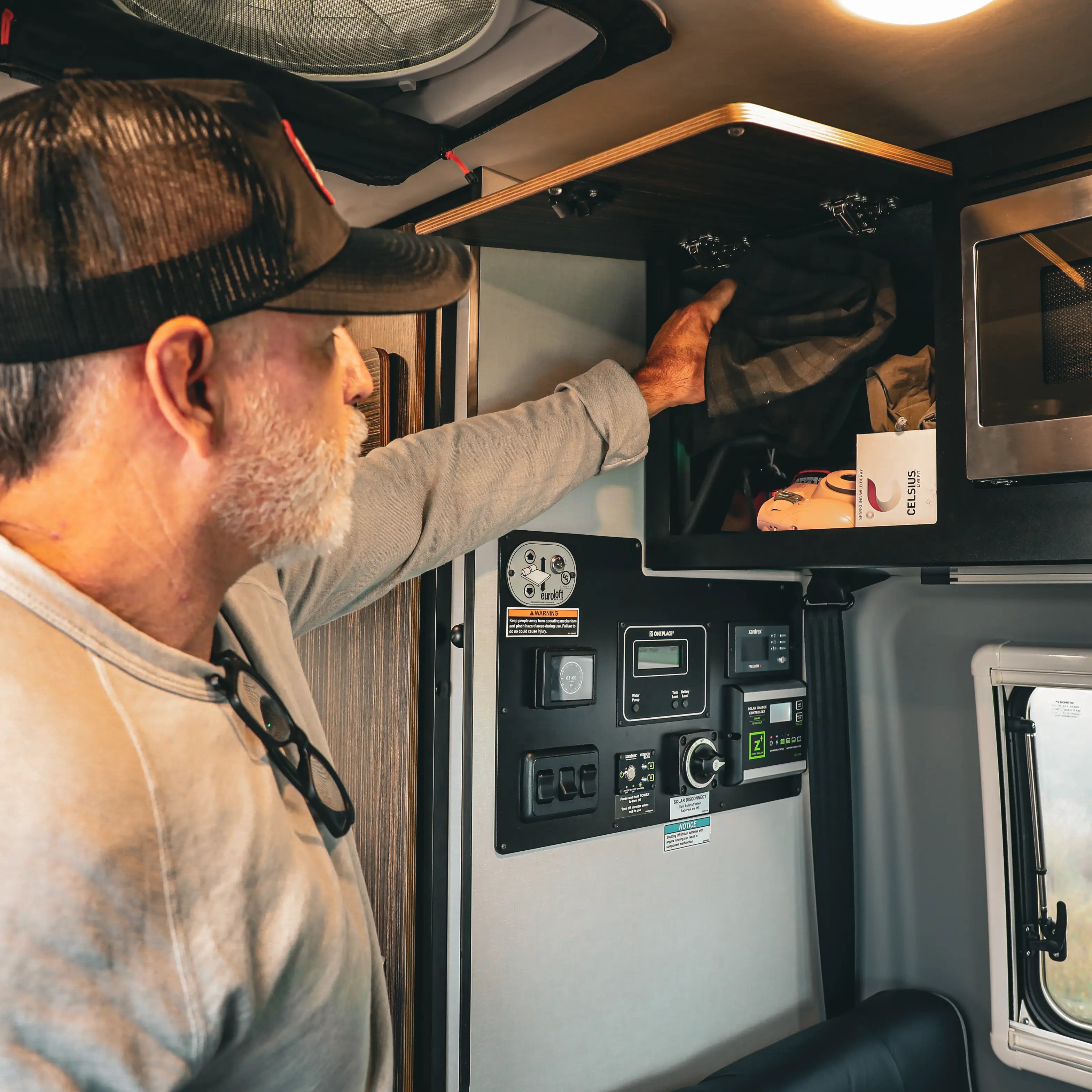 Canyon Adventure Vans Microwave Overhead Cabinet Kit Revel '21-'24