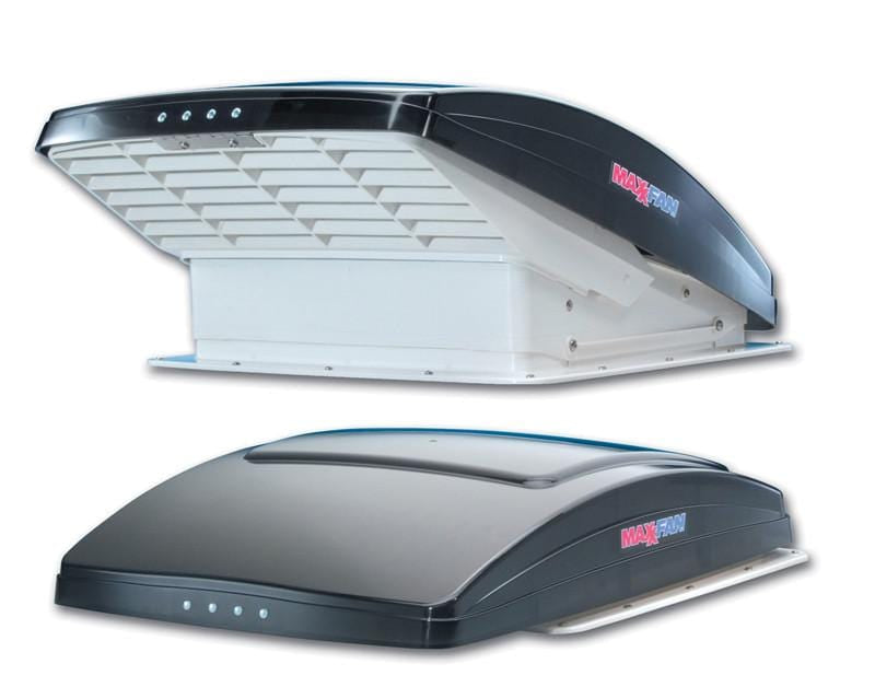 MaxxAir MaxxFan Deluxe RV Roof Vent Model 6200K - Smoke Lid - Van Land