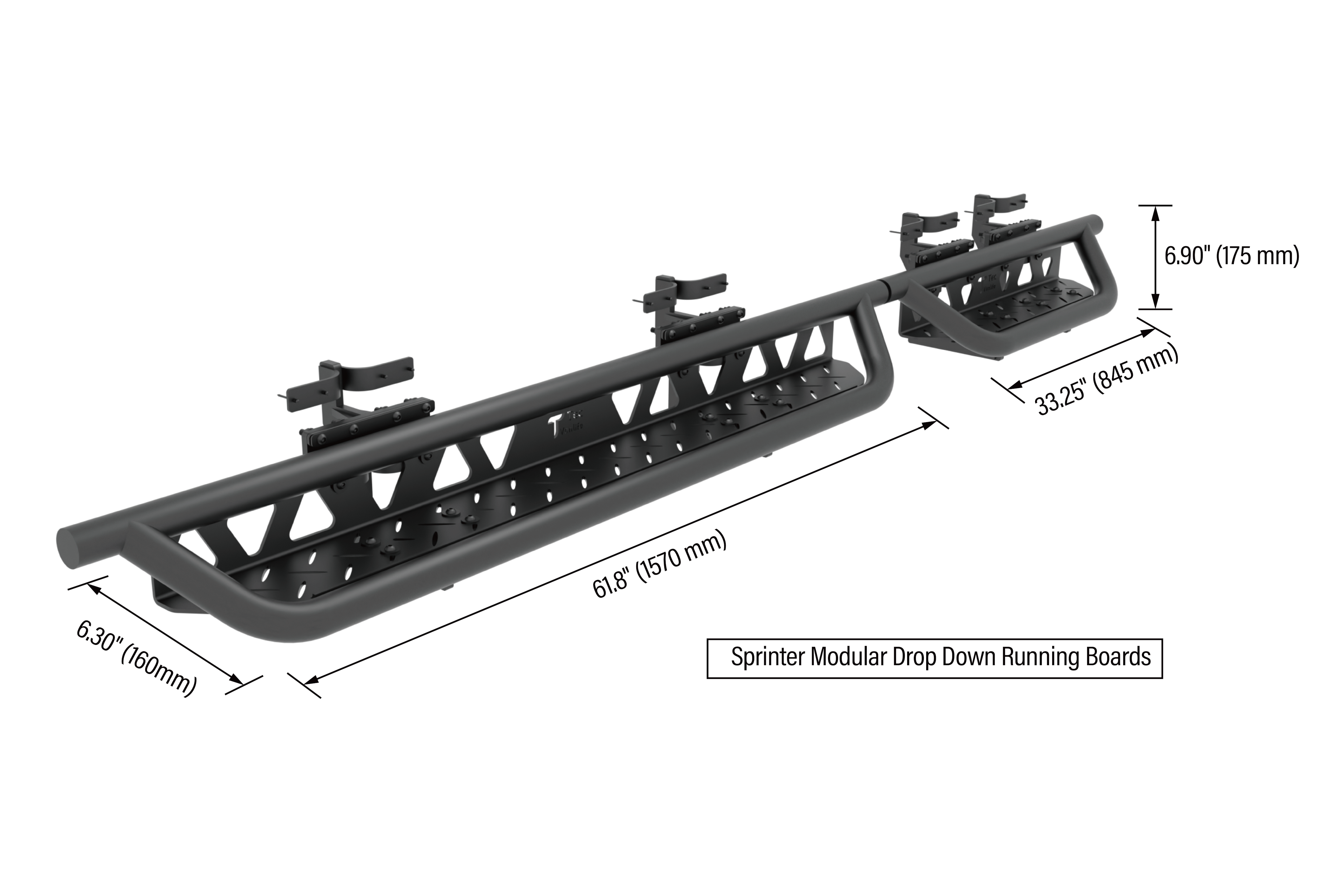 Tec Vanlife Modular Drop Down Running Boards for Sprinters - Van Land