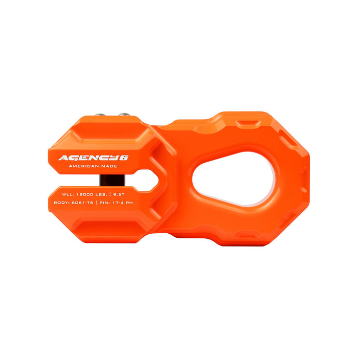 Billet Winch Shackle - Orange