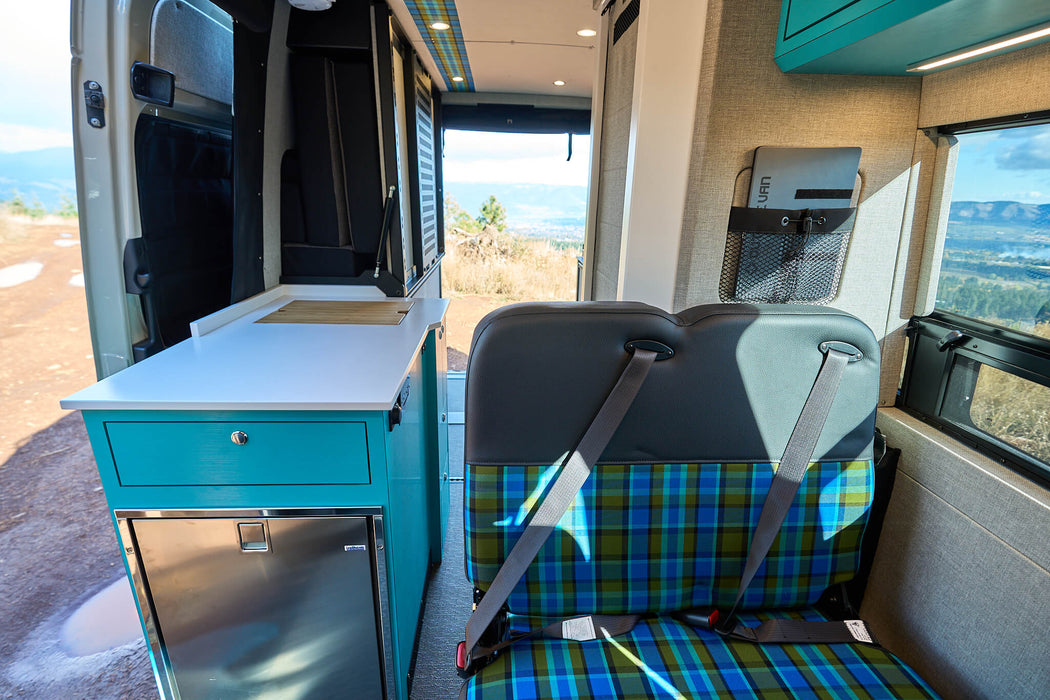 Space-Saving Camper Van/Truck RV Sink - Black Stainless Steel with Hideaway Faucet