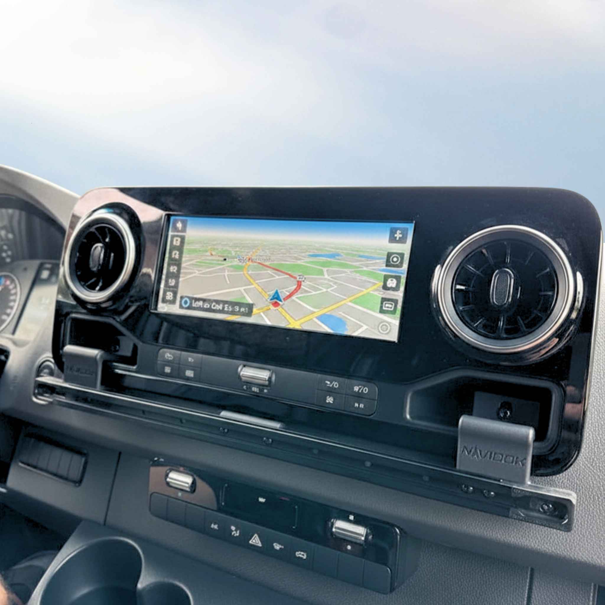 Terra X NAVIDOK Overlander - No-Drill - Mercedes Sprinter Phone & GPS Dash Mount