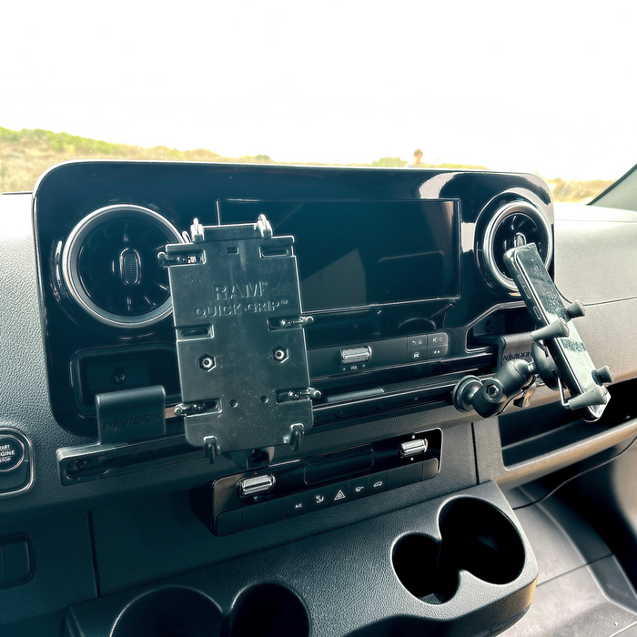 Terra X NAVIDOK Overlander - No-Drill - Mercedes Sprinter Phone & GPS Dash Mount