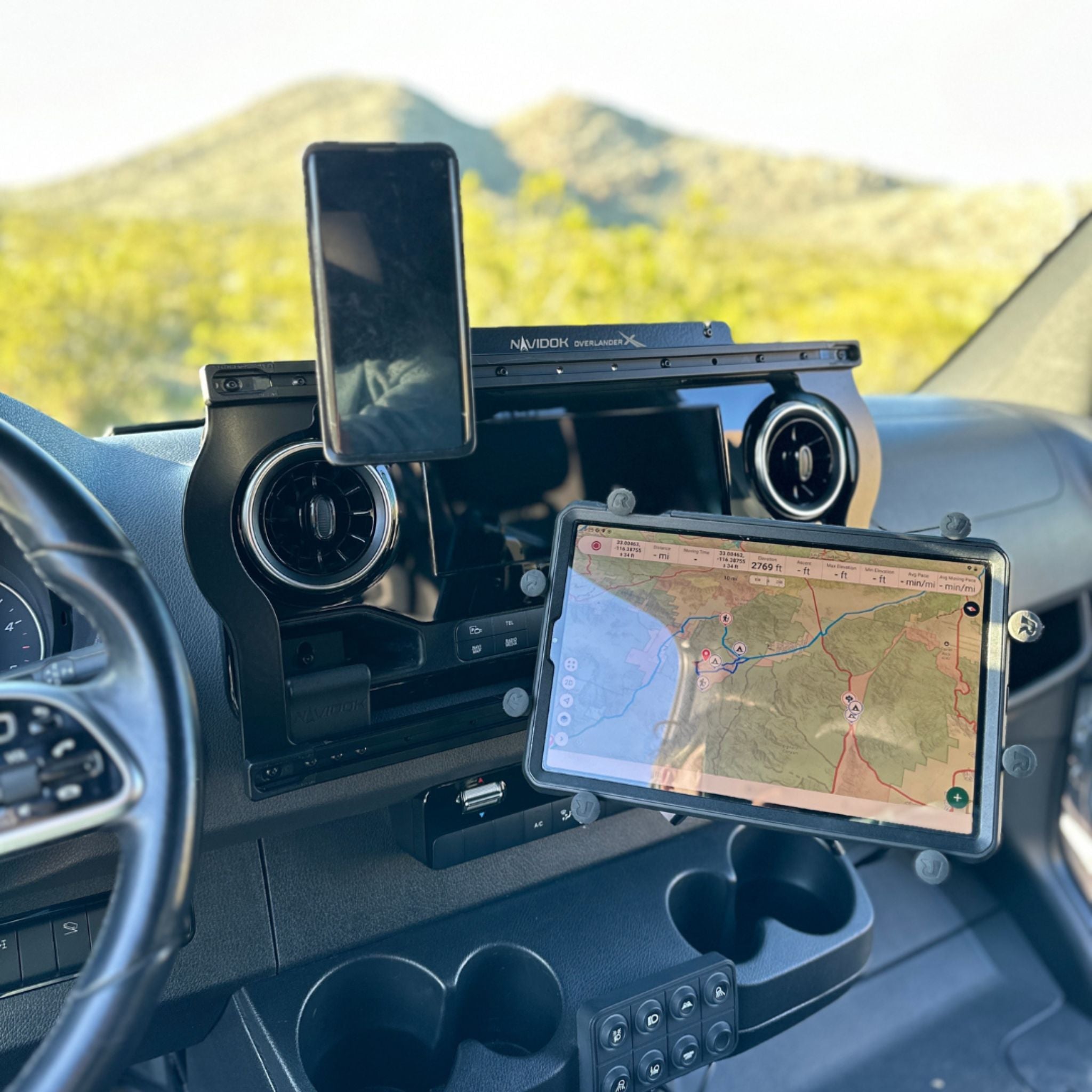 Terra X NAVIDOK Overlander X - No Drill - Dash Mount for Mercedes Sprinter