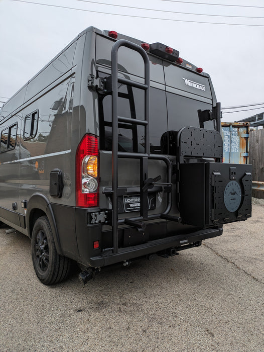 Rover Vans Tire Carrier & Ladder Combo for Ram ProMaster - Drill Through Version