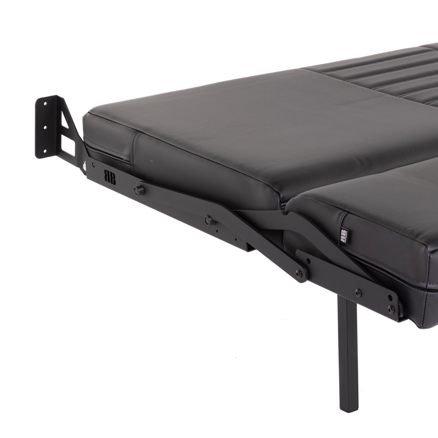 RB Components 76" Retro Sofa Sleeper - Black Carbon Fiber Vinyl