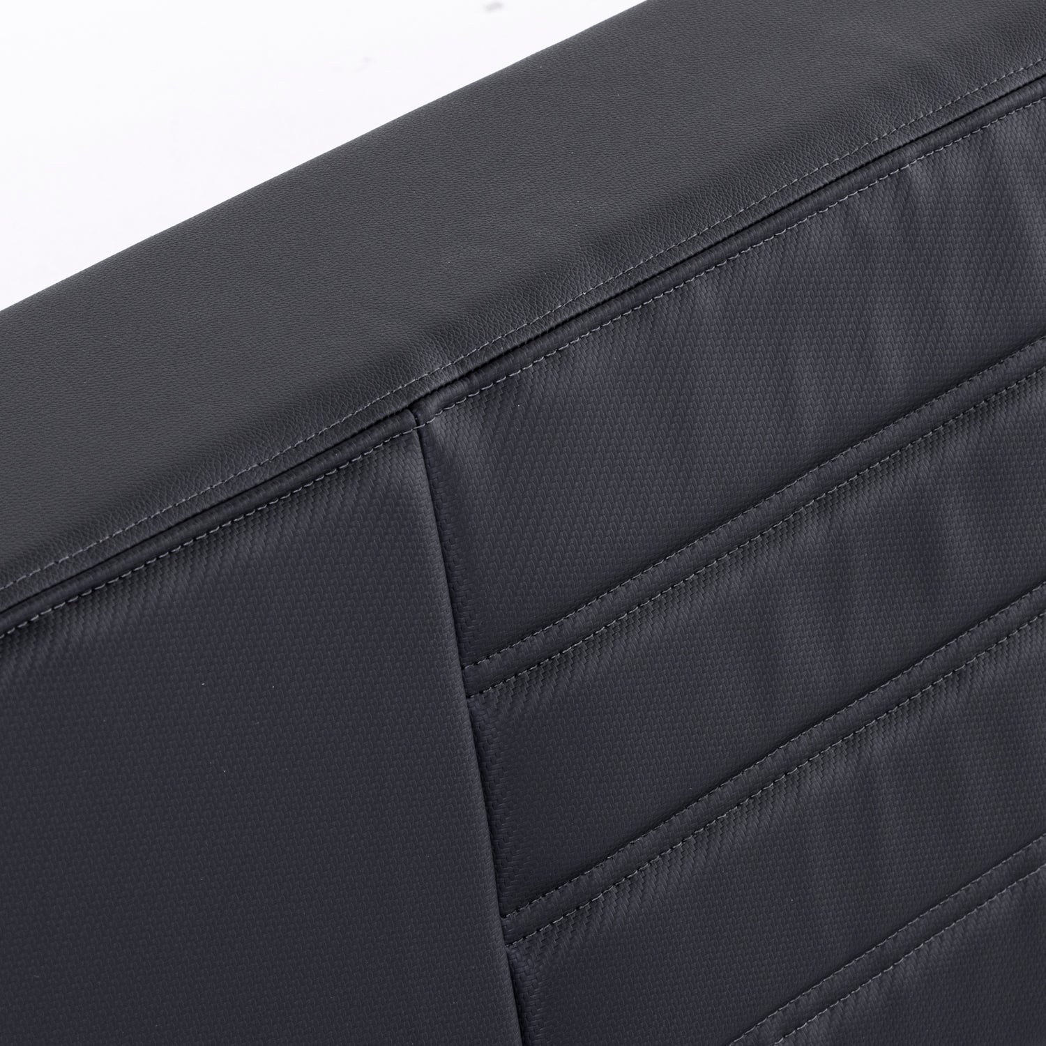 RB Components 76" Retro Sofa Sleeper - Black Carbon Fiber Vinyl