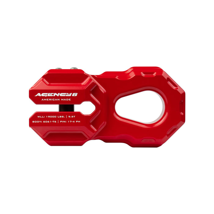 Billet Winch Shackle - Red