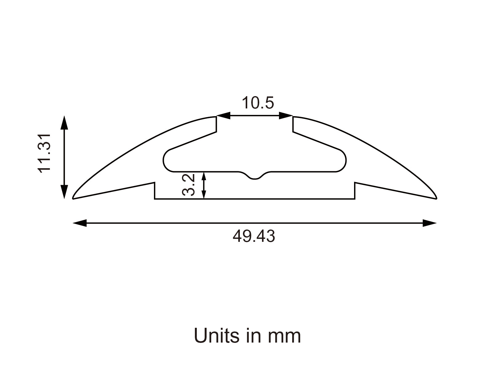High Capacity Rounded L Track