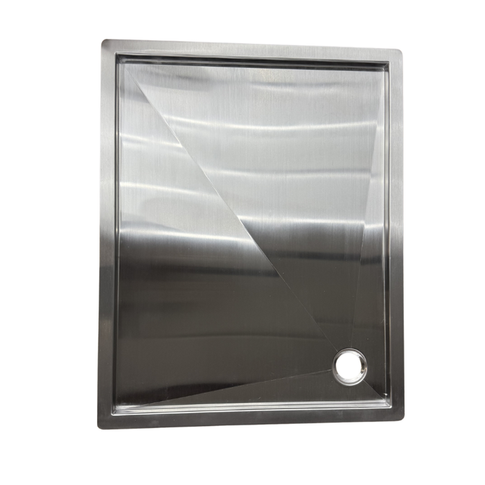 Tetravan In-Floor Shower Pan STAINLESS STEEL