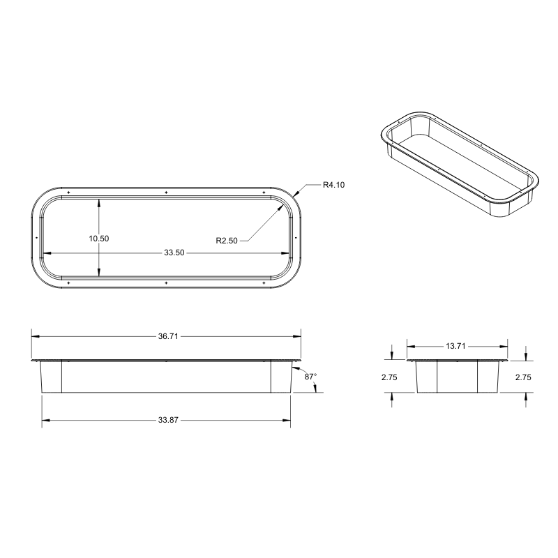 GoCode Mercedes Sprinter Rear Half-Slider Window Trim Ring