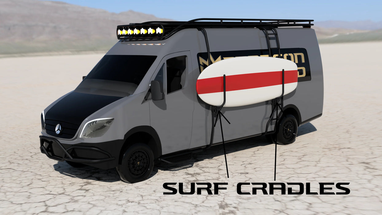 Paragon Offroad Mercedes Sprinter Van Surf Cradles