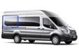 VWD Ford Transit Van Fixed Window Medium / High Roof 2015+ Passenger Side Rear Quarter 148" EXT WB (TR203-F)