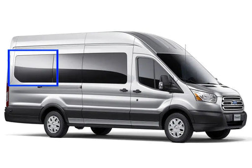 VWD Ford Transit Van Fixed Window Medium / High Roof 2015+ Passenger Side Rear Quarter 148" EXT WB (TR203-F)