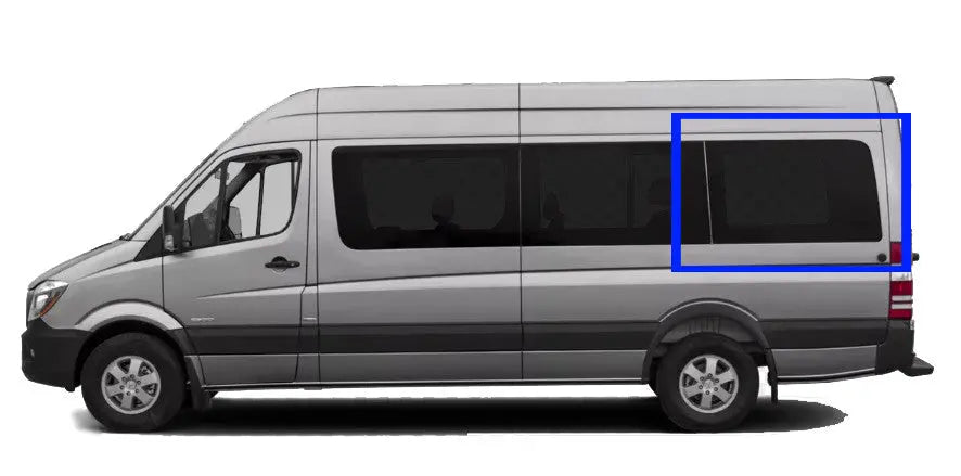 VWD Mercedes Sprinter Van Fixed Window 2007+ Driver Side Rear Quarter 170"WB/170"EXT WB (SL103-F)
