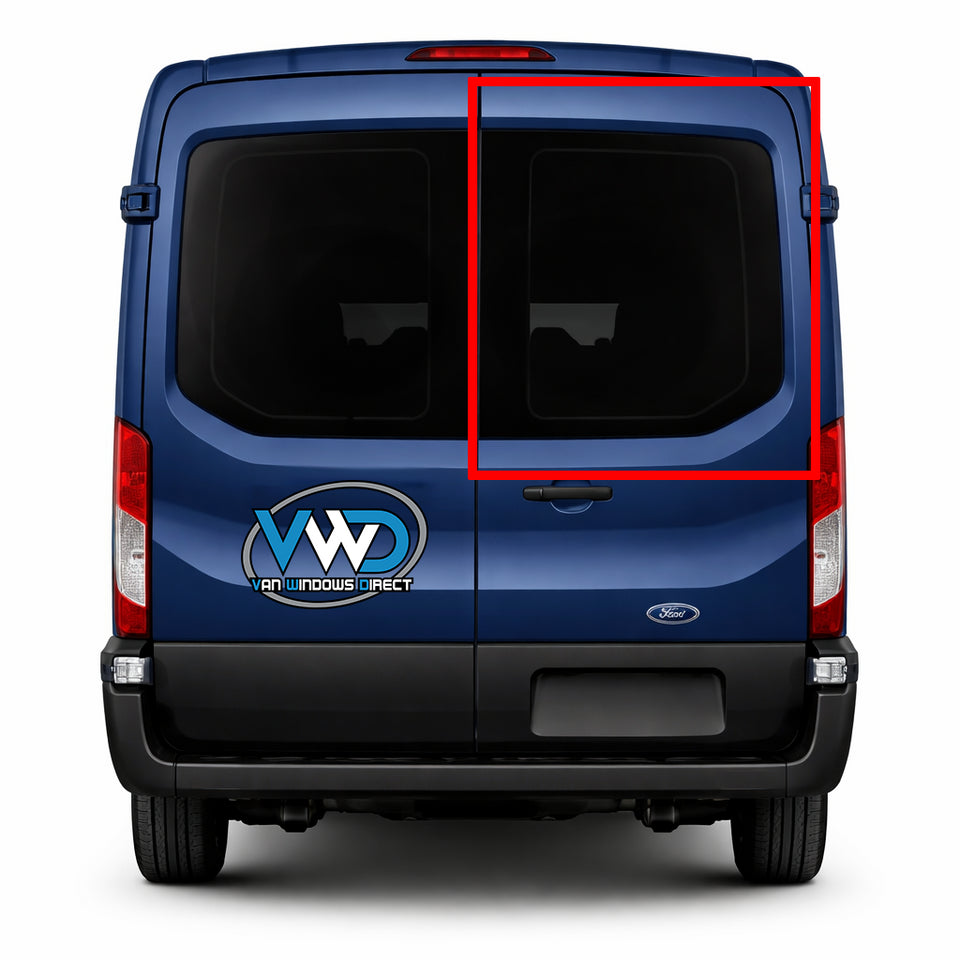 VWD Ford Transit Van Fixed Window Medium / High Roof 2015+ Passenger Side Rear Cargo Door (TR215-F)