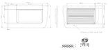 VWD 2007+ Mercedes Sprinter Passenger Side Sliding Door Premium Awning Van Window (SR101-AW)